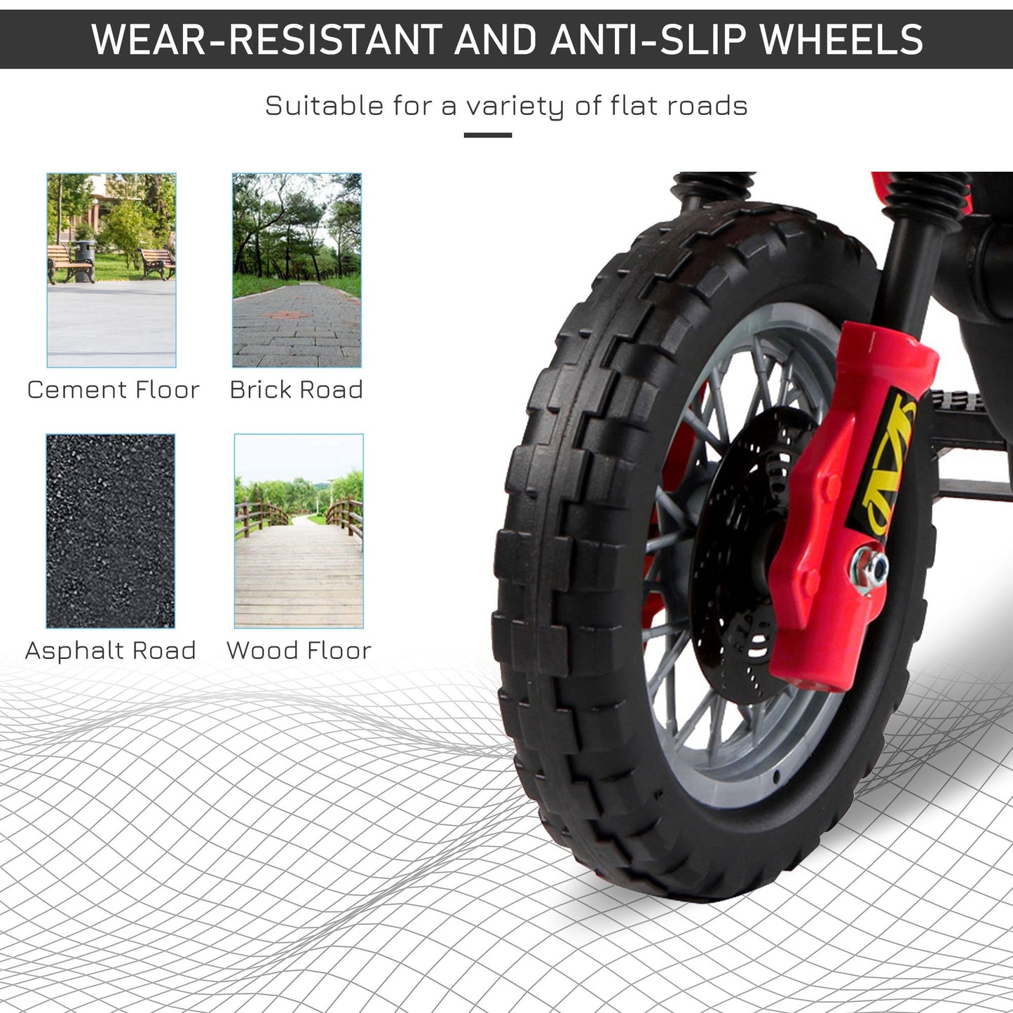Kids 6V Electric Ride-On Motorcycle With Training Wheels, Battery-Powered, Red - Loving My Life Outdoors