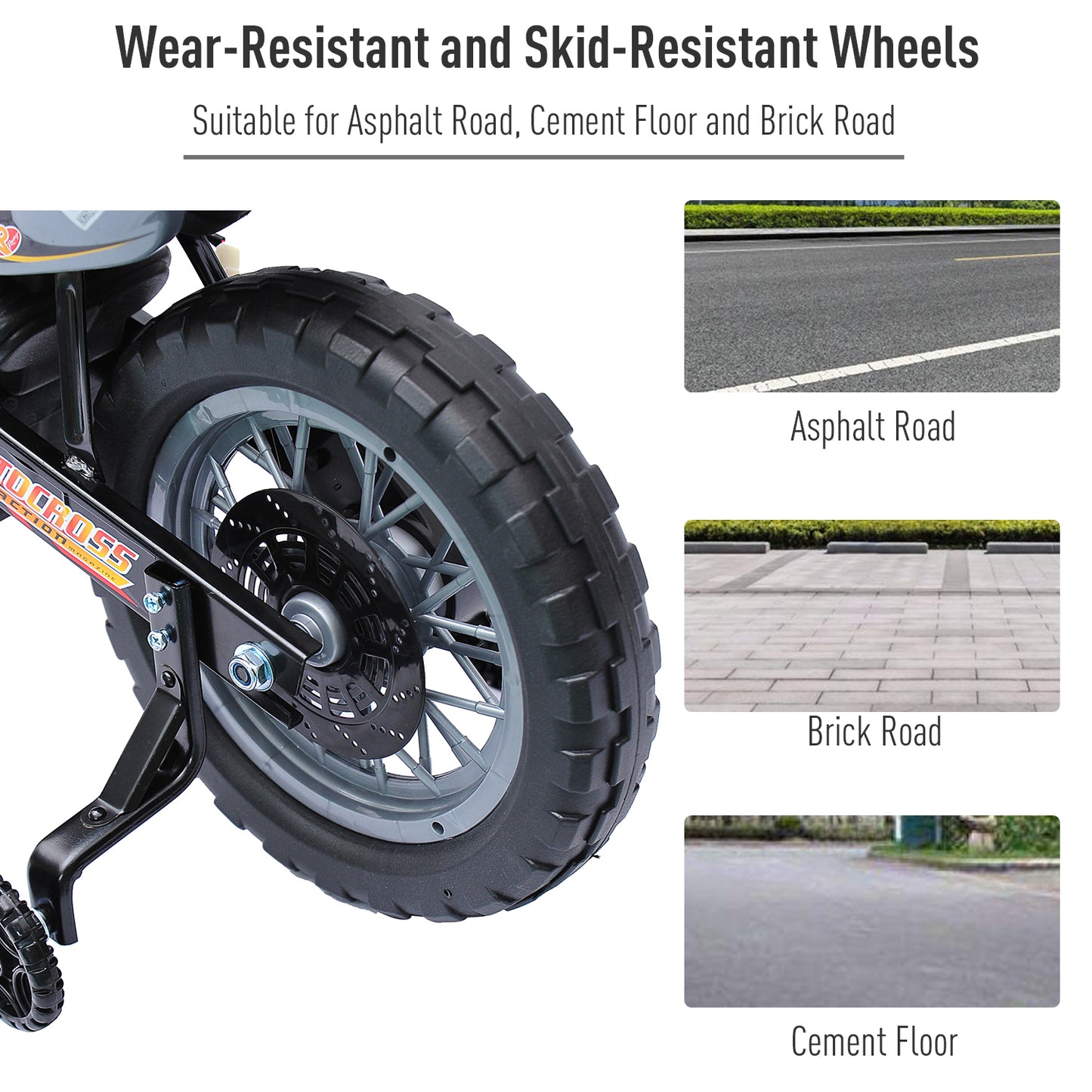 Kids 6V Electric Ride-On Motorcycle With Training Wheels, Battery-Powered, Red - Loving My Life Outdoors