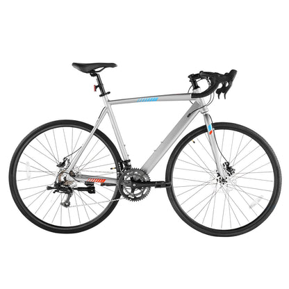 Road Bike, 700C Wheels Racing Bike, L-TWOO 14 Speeds Drivetrain City Commuter Road Bicycle, Urban Adult Sport Bike With Lightweight Aluminum Alloy Frame, Drop Bar, Disc Brake, For Men Women - Loving My Life Outdoors
