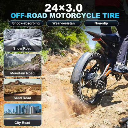 T2000 Electric Dirt Bike-Style E-Bike