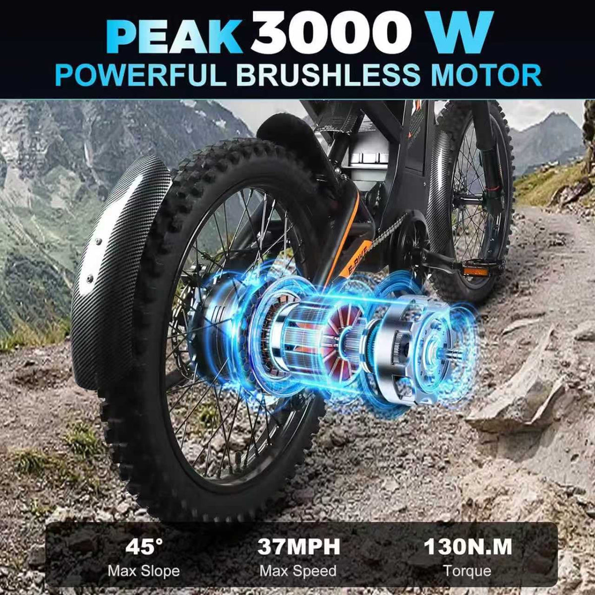 T2000 Electric Dirt Bike-Style E-Bike