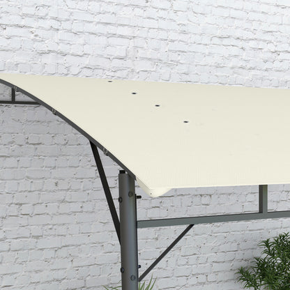 10' x 13' Outdoor Pergola Gazebo, Garden Sun Shade Shelter with Metal Frame for Porch, Patio, Deck, Backyard, Cream - Loving My Life Outdoors