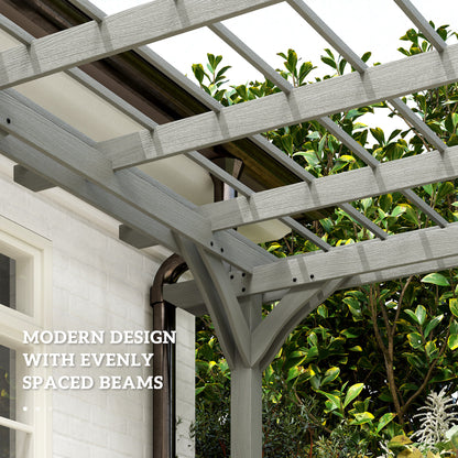 12' x 16' Outdoor Pergola, Wood Gazebo Grape Trellis with Stable Structure for Climbing Plant Support, Gray - Loving My Life Outdoors