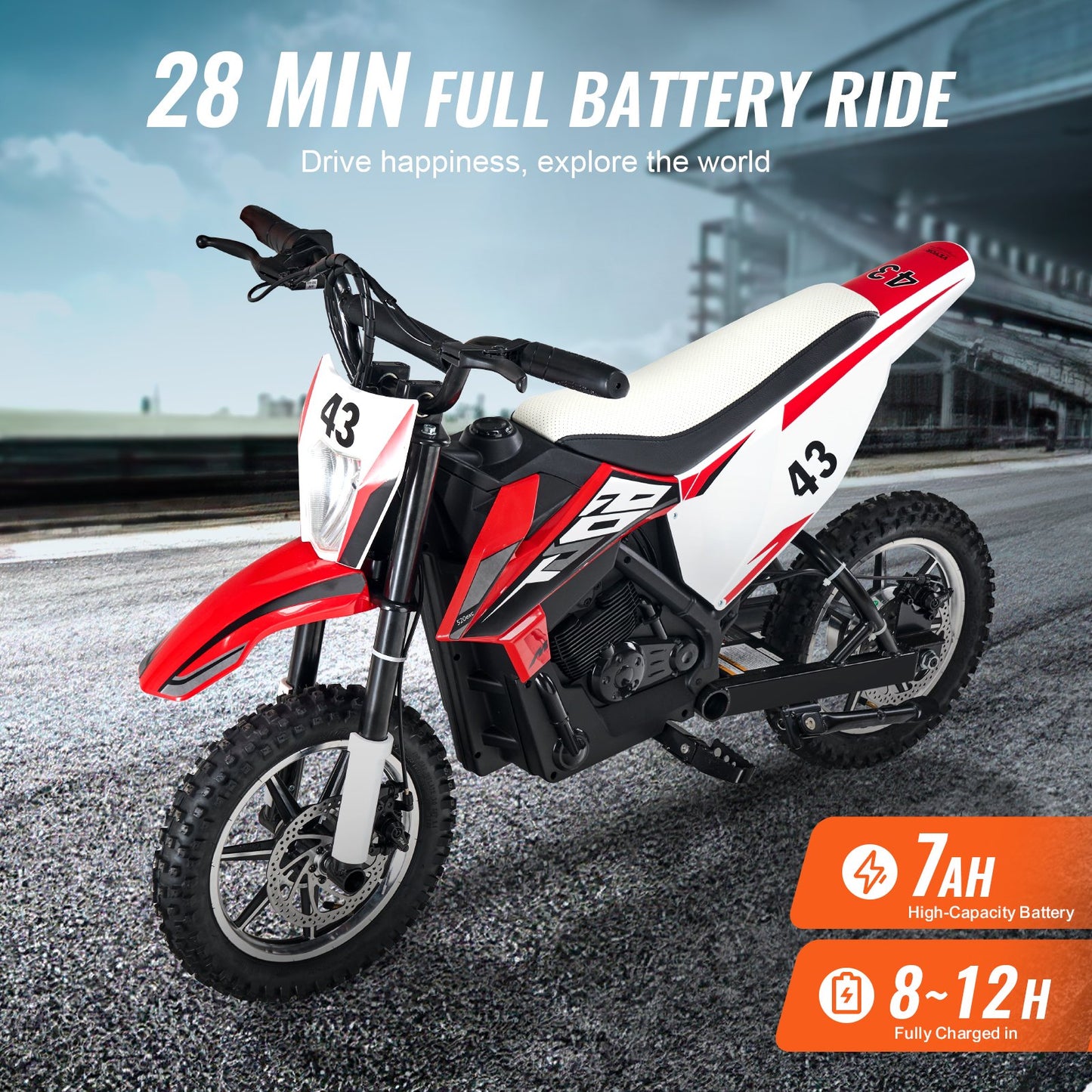Kids Ride On Motorcycle 36V Electric Motorbike With LED For Kids Aged 14+ - Loving My Life Outdoors