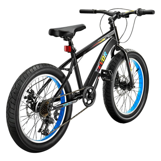 VEVOR Mountain Bike, 20 Inch MTB Bicycle With 7 Speeds SHIMANO Twist Shifting, Comfort Saddle, Dual Disc Brakes, High Carbon Steel Frame, Fat Tire Sport Cycling Bicycle For Trail Snow - Loving My Life Outdoors