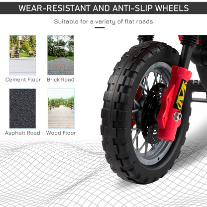 Kids 6V Electric Ride-On Motorcycle With Training Wheels, Battery-Powered, Red - Loving My Life Outdoors
