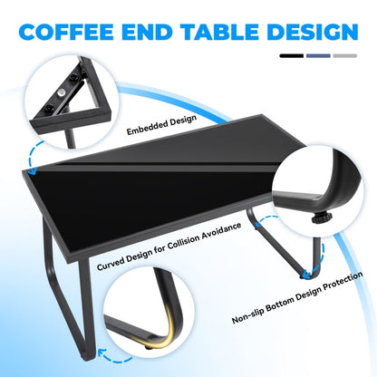Courtyard Furniture Set, Outdoor Courtyard Furniture Reception Set With Table---4 Black - Loving My Life Outdoors