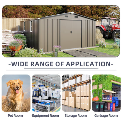 Campcraft 10x12ft  0.25mm Color Steel Plate, Surface Protective Film, Two Daylight Windows, A Practical And Thoughtful Gift, two Colors Can Be Freely Selected Storage Sheds - Loving My Life Outdoors