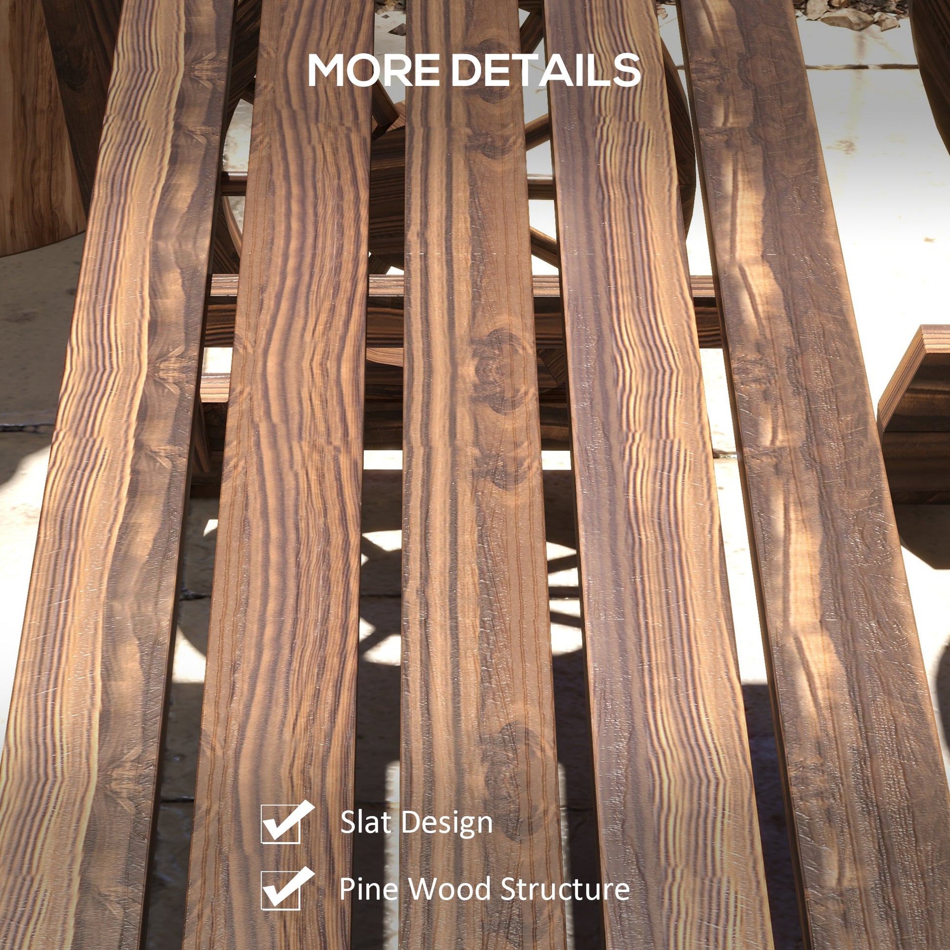 Patio Table and Chairs for 4 People, Wagon Wheel Design, Outdoor Furniture Set for Backyard, Garden, Carbonized - Loving My Life Outdoors
