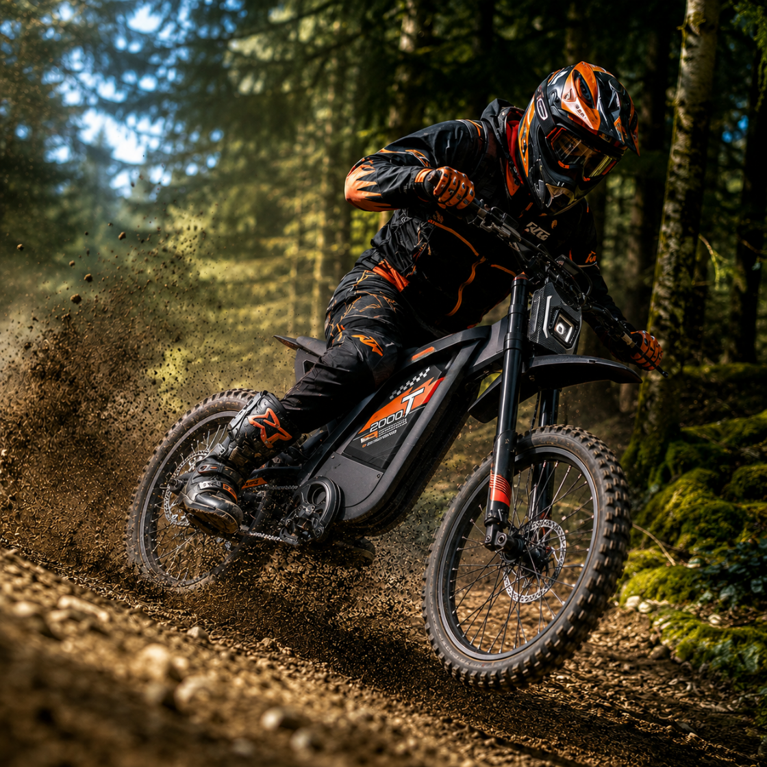 T2000 Electric Dirt Bike-Style E-Bike