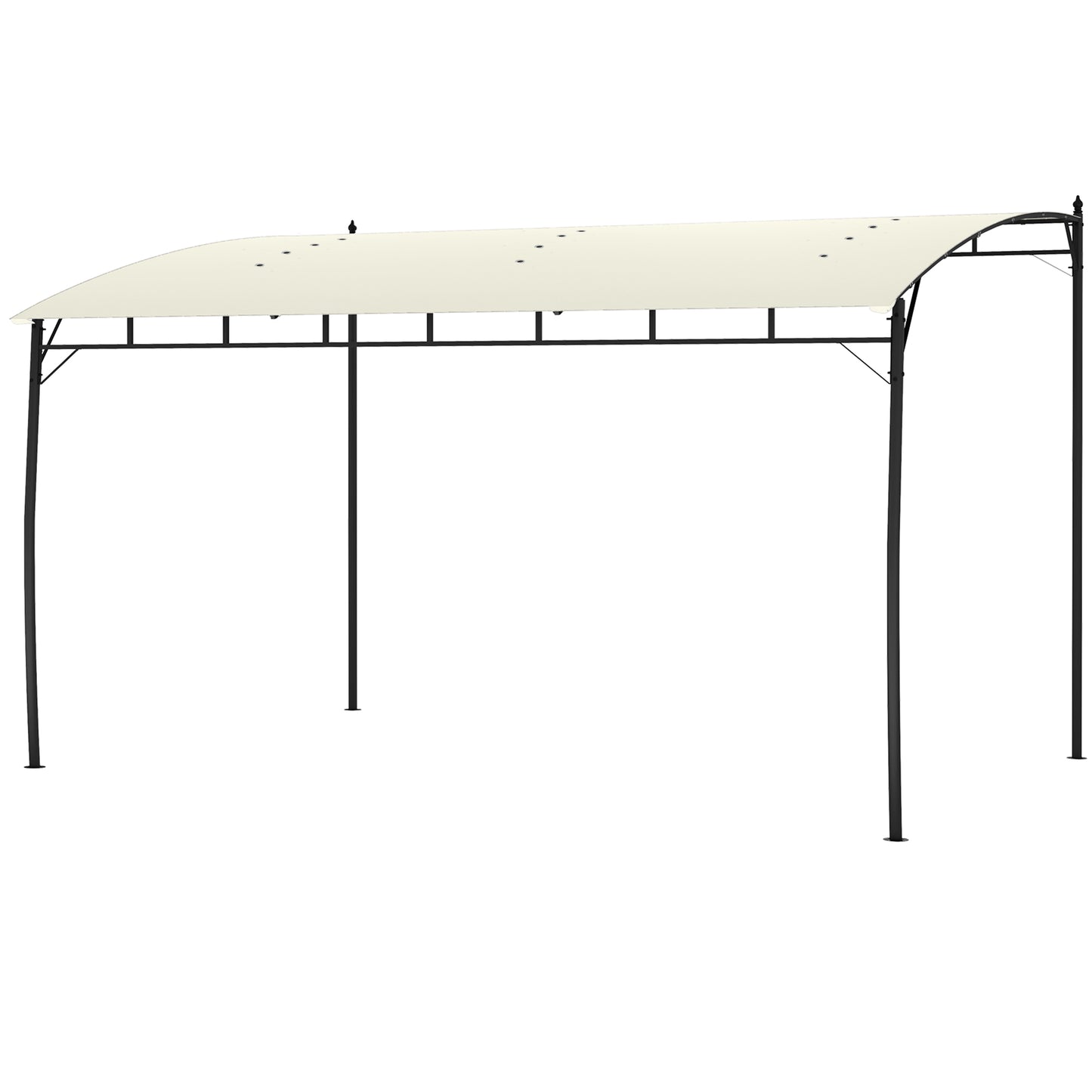 10' x 13' Outdoor Pergola Gazebo, Garden Sun Shade Shelter with Metal Frame for Porch, Patio, Deck, Backyard, Cream - Loving My Life Outdoors