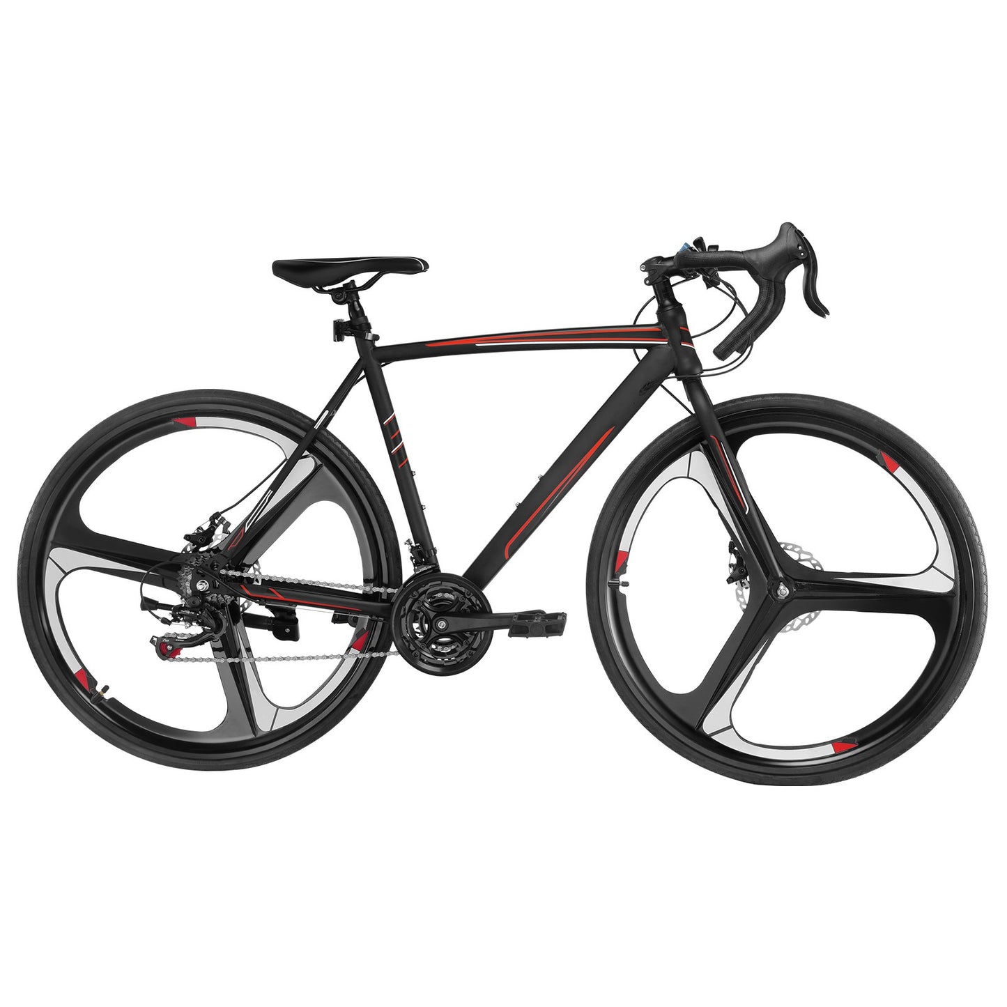Road Bike, 700C Wheels Racing Bike, SHIMANO 21 Speeds Drivetrain System City Commuter Road Bicycle, Urban Adult Sport Bike With Carbon Steel Frame, Drop Bar, Disc Brake, For Men And Women - Loving My Life Outdoors