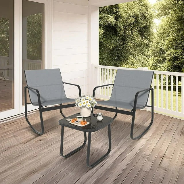 Courtyard Furniture Set, Outdoor Courtyard Furniture Reception Set With Table--3- Light Grey - Loving My Life Outdoors