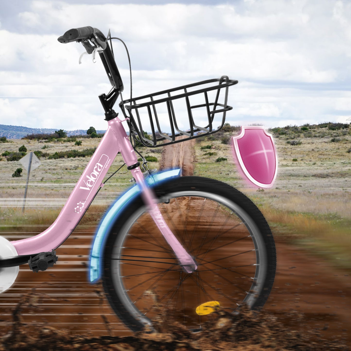 A20182 20 Inch Kids Bike For Boys & Girls, Children's Bicycle With Coaster Brake & V-Brake, 1-Speed, Chain Guard & Rear Rack, Lightweight Steel Frame Pink, Green, Purple, White - Loving My Life Outdoors