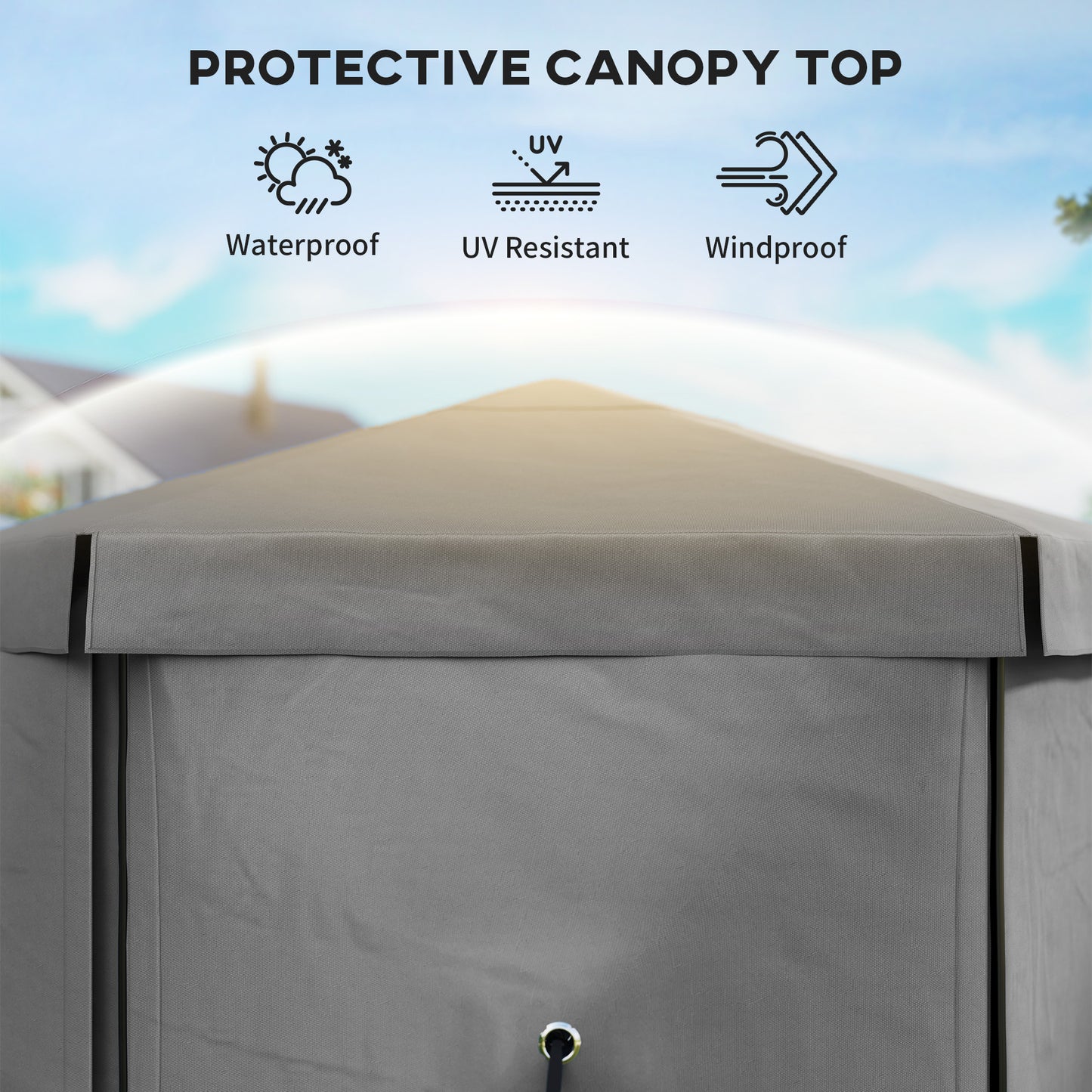 12' x 12' Hexagonal Pop Up Gazebo Canopy Tent with 5 Sidewalls, Outdoor Canopy Shelter with Carry Bag, Dark Gray - Loving My Life Outdoors
