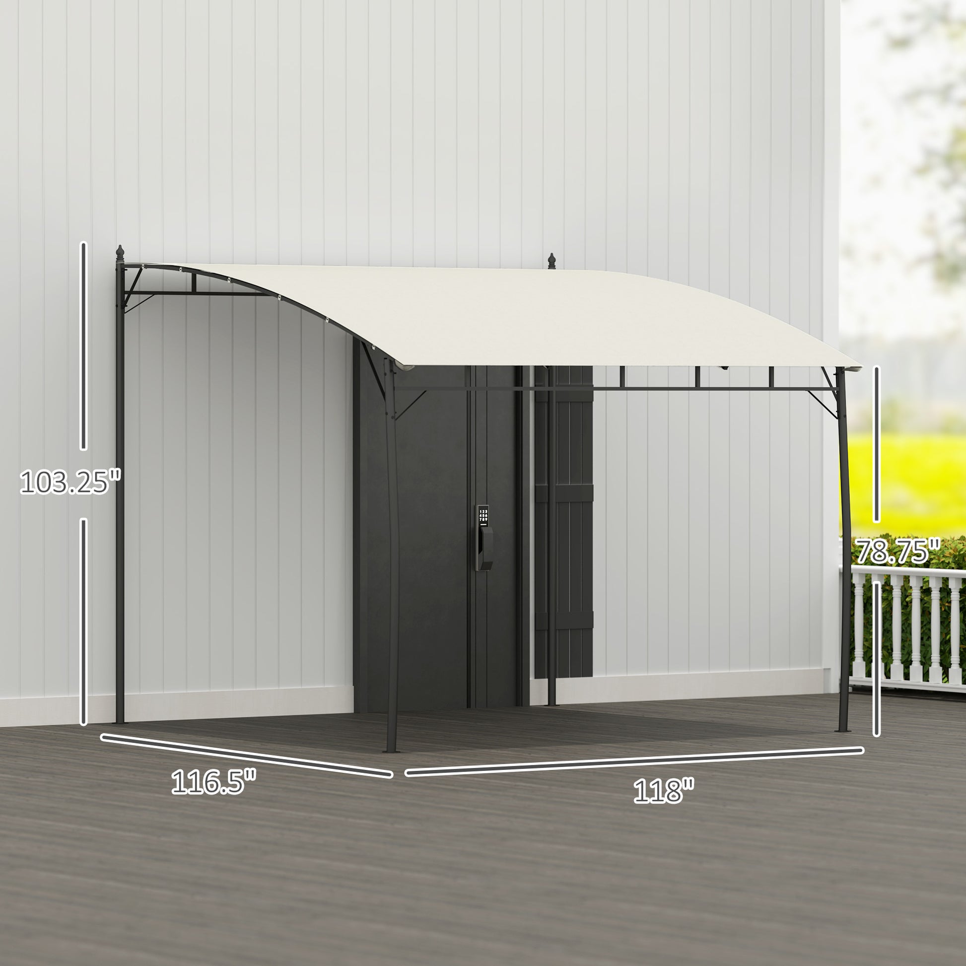 10' X 10' Outdoor Pergola Gazebo, Garden Sun Shade Shelter With Metal Frame For Porch, Patio, Deck, Backyard, Cream - Loving My Life Outdoors